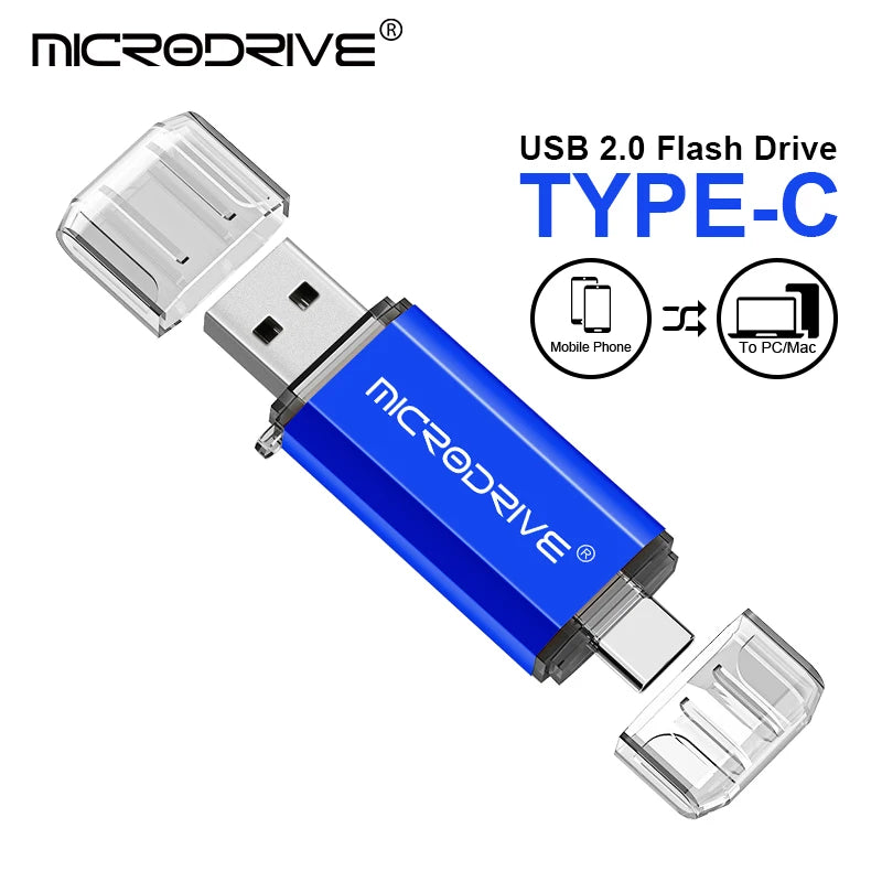 Android OTG 2 in 1 USB Flash Drives 1GB 4GB 8GB 16GB Type-C Micro 256GB 128GB 64GB 32GB Pendrives Pen Drive Cle For Phone