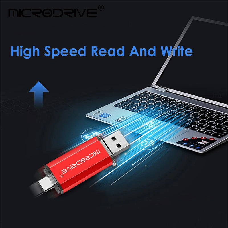 Android OTG 2 in 1 USB Flash Drives 1GB 4GB 8GB 16GB Type-C Micro 256GB 128GB 64GB 32GB Pendrives Pen Drive Cle For Phone