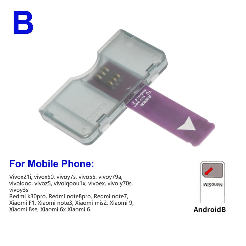 Hot sale 1Pc SIM Card Adapter SIM Card Reader Mini SIM Nano for Android phone(Plug And Play) Moble Phone Accessories