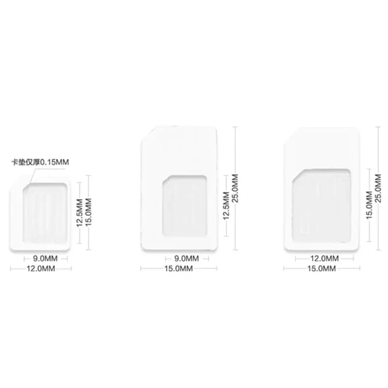 Nano SIM Card to Micro Adapter 4 In 1 SIM Convert Micro Sim Adapter With Eject Pin For IPhone Samsung Mobile Phone Accessories