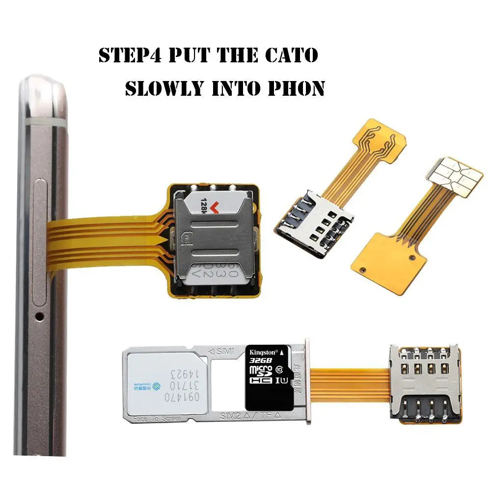 Geek DIY Android Phone Hybrid Sim Slot Nano Cato For Micro SD Extender Dual SIM Card Adapter