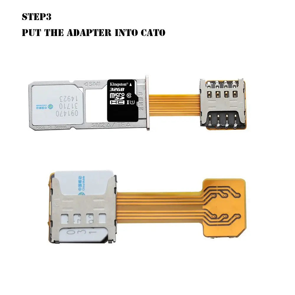 Geek DIY Android Phone Hybrid Sim Slot Nano Cato For Micro SD Extender Dual SIM Card Adapter