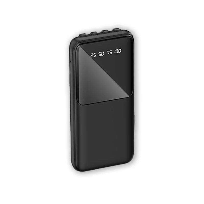 Power Bank 20000mAh Recarga Ultra Rápida Com 4 Portas USB e Display Digital Carregador Portátil Para Múltiplos Dispositivos