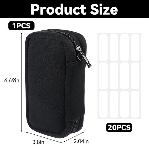 20 Slots USB Flash Drive Case USB Organizer With Labels Flash Drive Storage Case For Memory Stick Jump Drives Thumb Drives Black