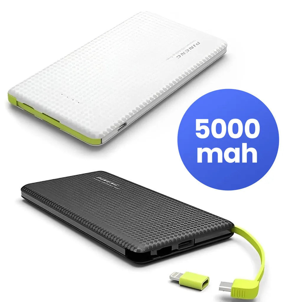 Power Bank 10000mAh Portátil Carregamento Rápido Compacto Leve Bateria Externa Para Celular Emergência