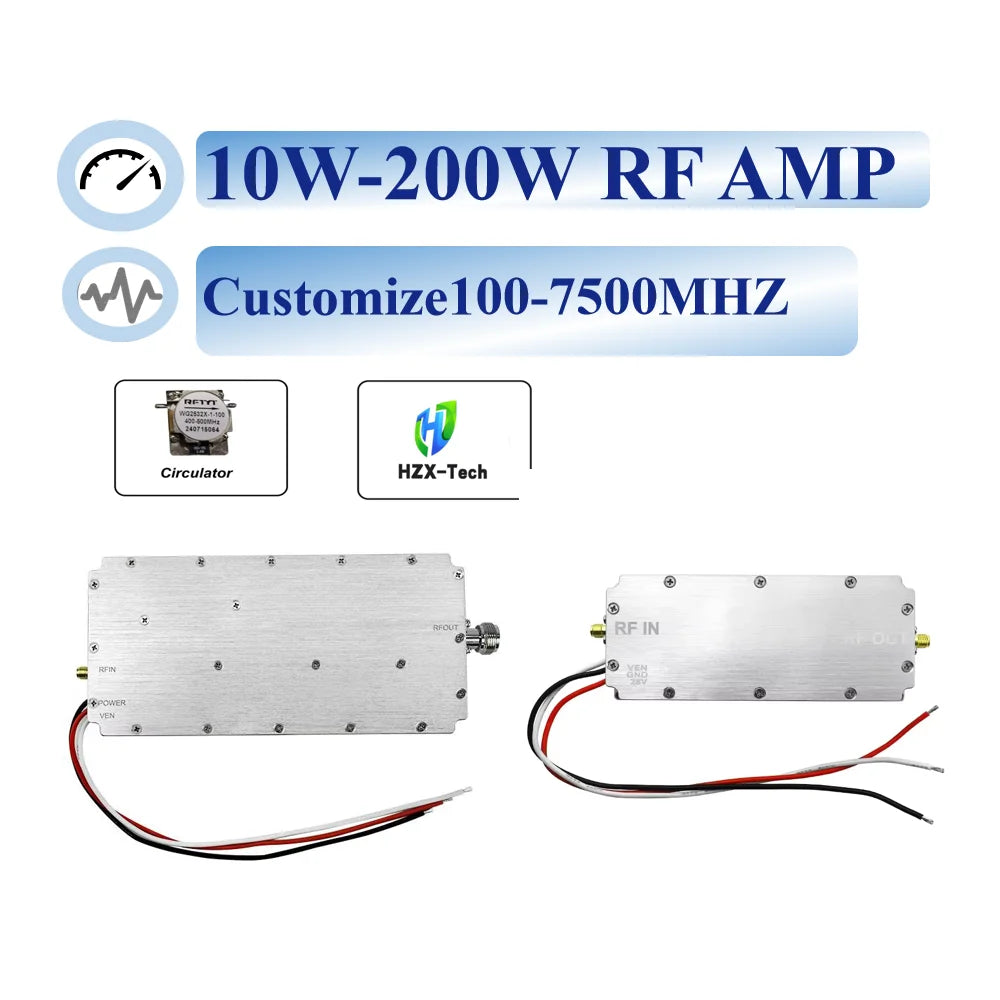 PA 10-200W Customize power  Extended Range RF Power A mp L FIER Mode 28V 47dbm PA Signal enhancement Amateur radio accessorie
