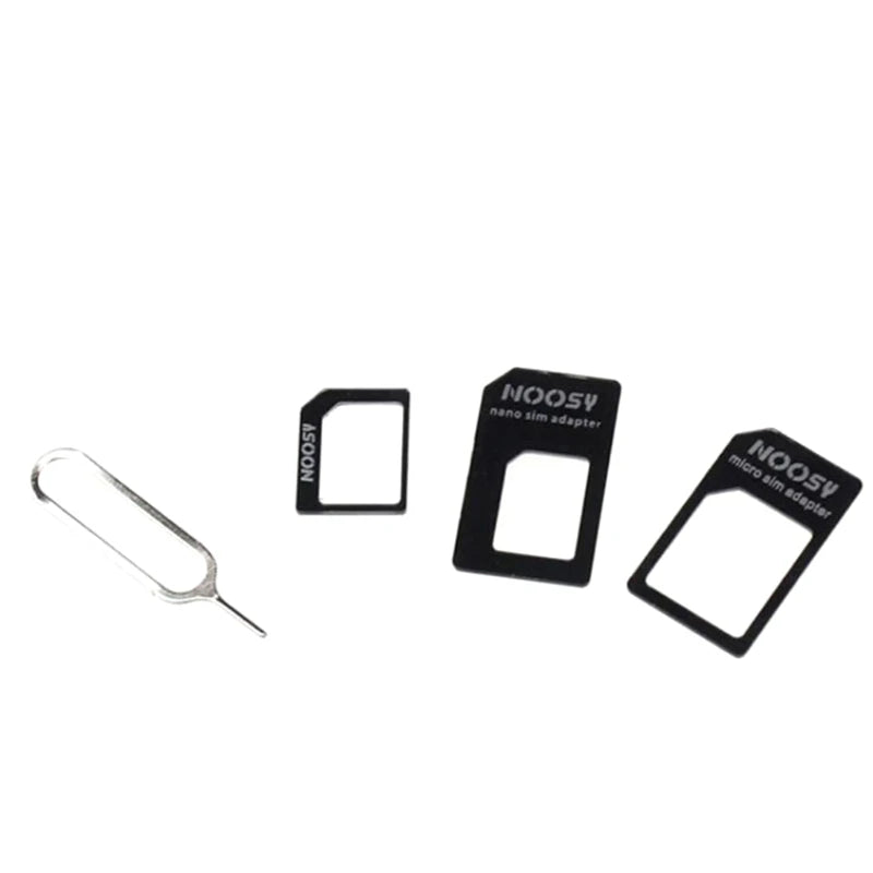 Nano SIM Card to Micro Adapter 4 In 1 SIM Convert Micro Sim Adapter With Eject Pin For IPhone Samsung Mobile Phone Accessories