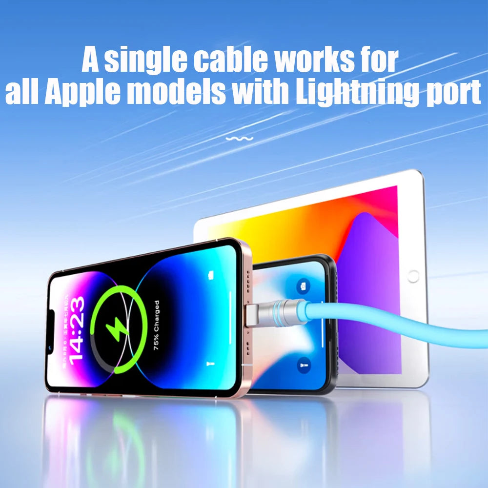 Hichain 2pack MFi PD27W USB C To Lightning Cable For iPhone 12/13/14 Liquid Silicone Fast Charging Cable For iPad Mini C Cable