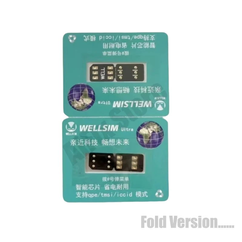 2Pcs/Lot Latest Wellsim Pro V4.1 Fold Version with QPE Esim MEP Mode for iPhone 16 15 14 13 12 11 8 7 X